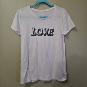 GAP Women's Size S Favorite Tee Vintage Look T Shirt Cotton Blend Pale Pink